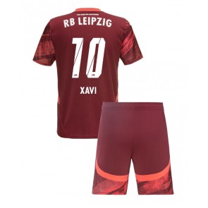 Billiga RB Leipzig Xavi Simons #10 Bortatröja Barn 2024-25 Kortärmad (+ Korta byxor)